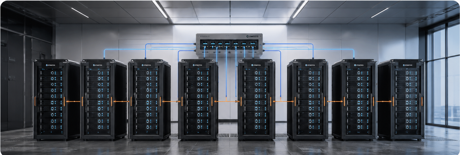 SuperPod 8 domains connected as one chain