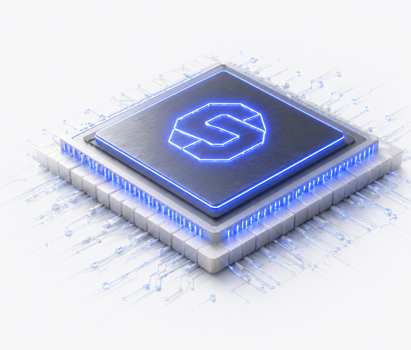 Photo of a custom silicon chip